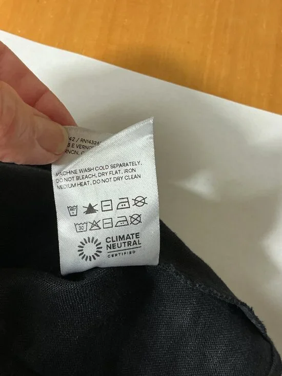 Reformation Arancini Black Linen Puff Sleeve Smocked Back Top 4 - Picture 7 of 7